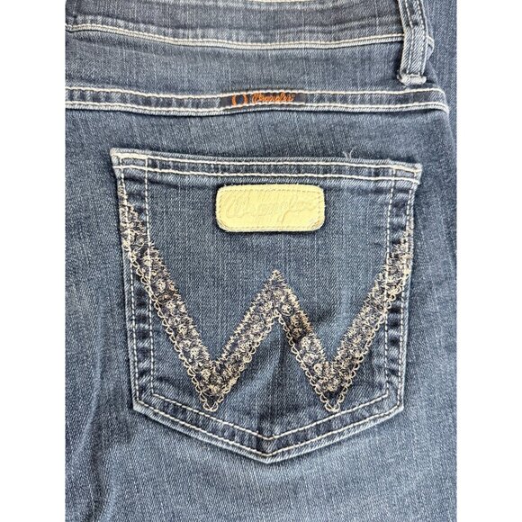 Wrangler Q Baby Jeans Womens Size 9/10 X 36 Blue Denim Western Rodeo - Picture 9 of 14